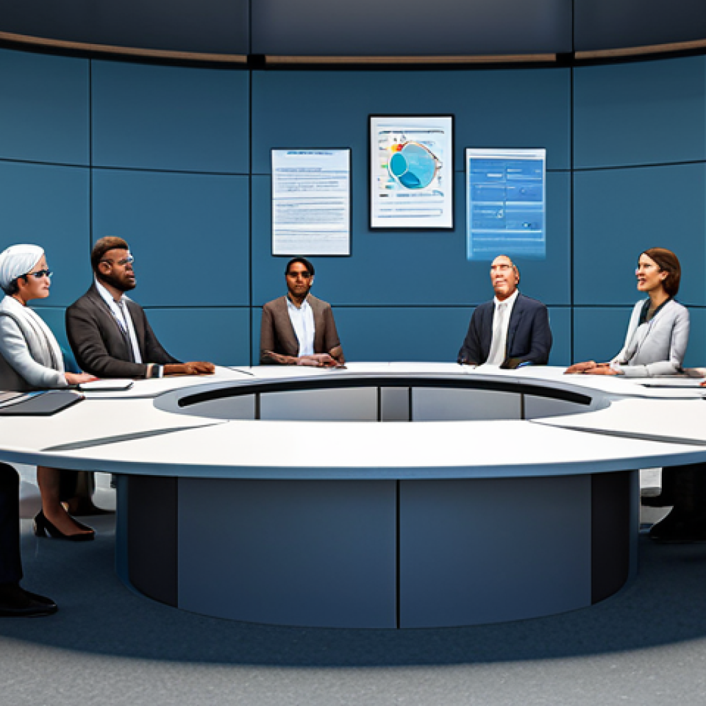 가상 세계에서의 자율적인 정책 형성 - Virtual Community Governance**
"A diverse group of fully clothed people participating in a virtual ...