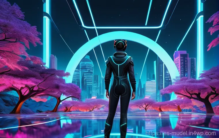 가상 세계에서의 거버넌스와 사회적 변화 - **Prompt:** A bustling, futuristic digital marketplace within the metaverse, showcasing the innovati...