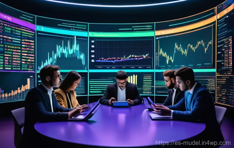 가상 경제의 변동성과 거버넌스의 상호작용 - **Prompt:** A dynamic and futuristic scene illustrating the "Crypto Rollercoaster" and the importanc...