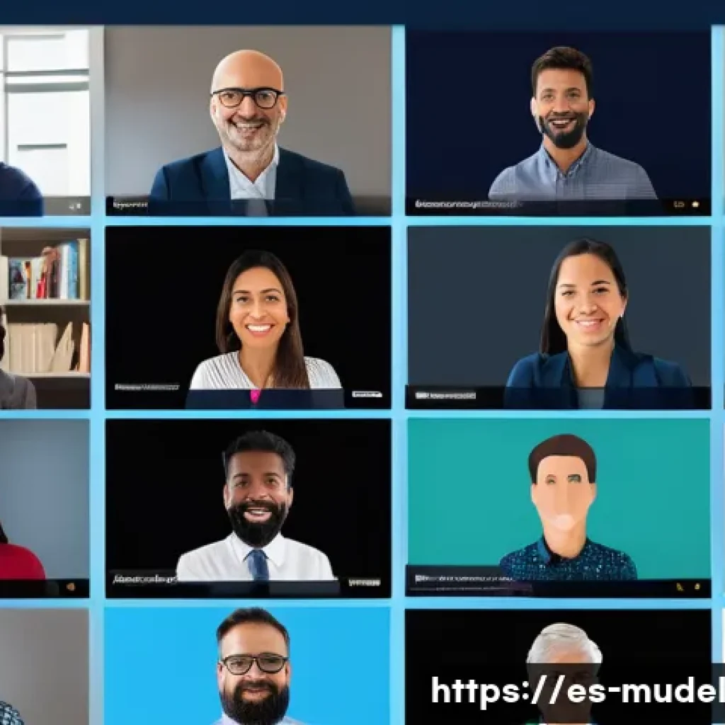 가상 세계에서의 거버넌스와 개인 정보 보호 - A diverse group of Spanish-speaking digital users collaborating in a modern virtual community forum ...