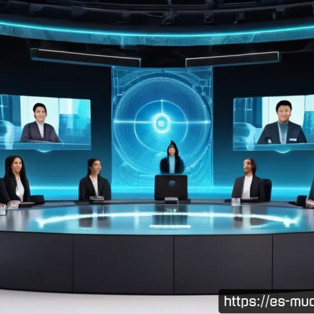 가상 세계 거버넌스의 최신 트렌드 - A futuristic virtual reality environment showcasing diverse avatars engaging in a decentralized auto...