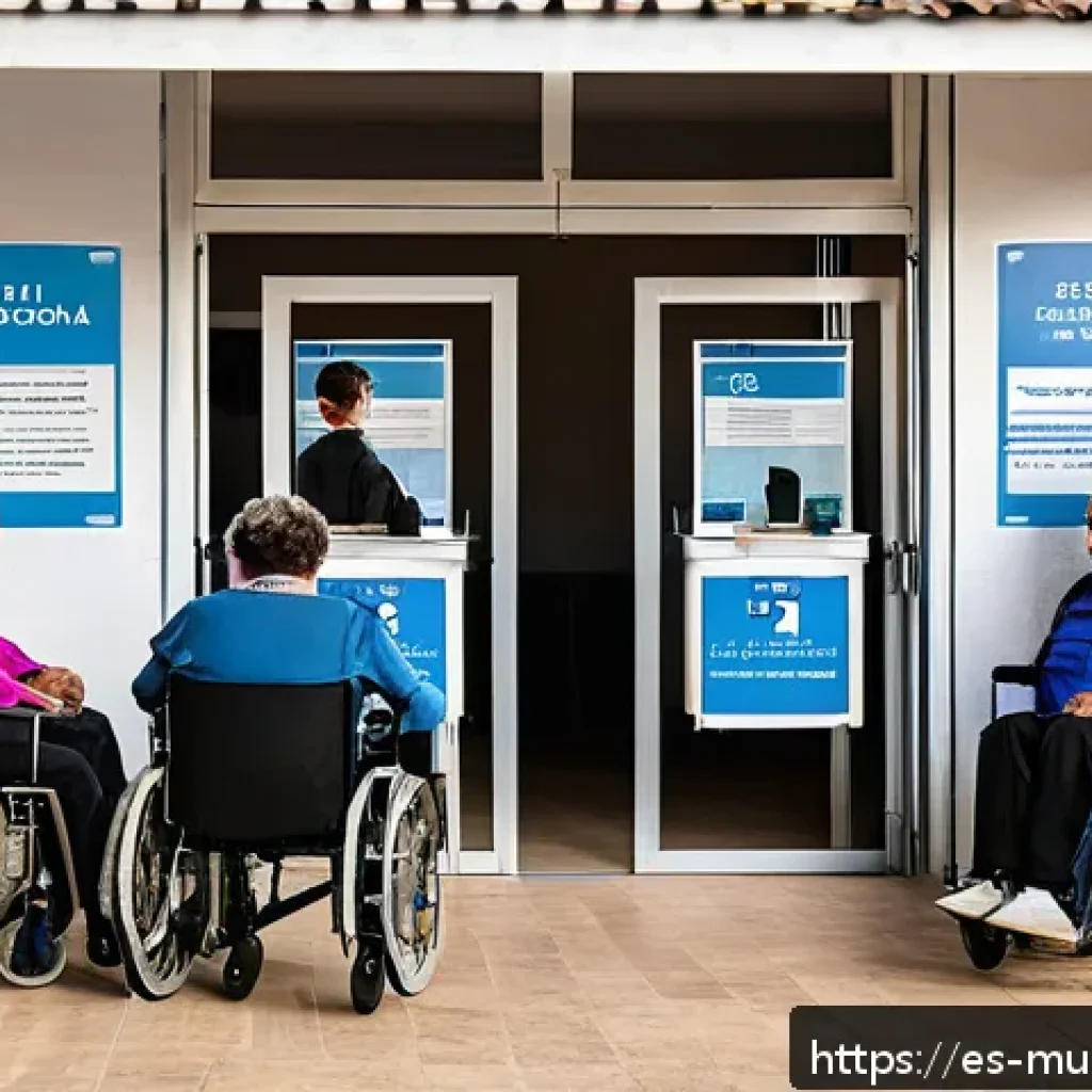 거버넌스 투표 시스템의 설계 원칙 - A diverse group of Spanish-speaking voters at a modern polling station in a rural area of Spain, fea...