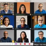 Home 18 가상 세계에서의 거버넌스 혁신 사례 - A vibrant digital community forum scene showing diverse Latin American users actively participating ...