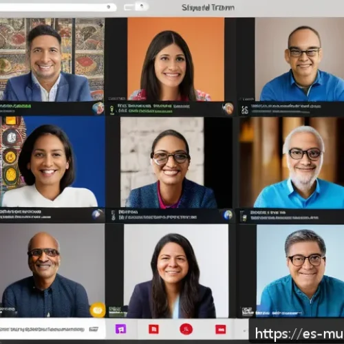 Home 30 가상 세계에서의 거버넌스 혁신 사례 - A vibrant digital community forum scene showing diverse Latin American users actively participating ...